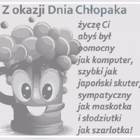 Kufer z życzeniami na dzień chłopaka